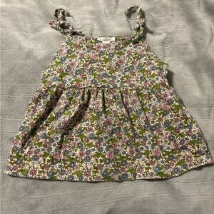 J Crew Crewcuts Kids Floral Bow Tank Top